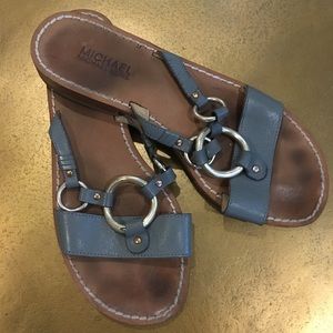 Michael Kors sandals, grey.